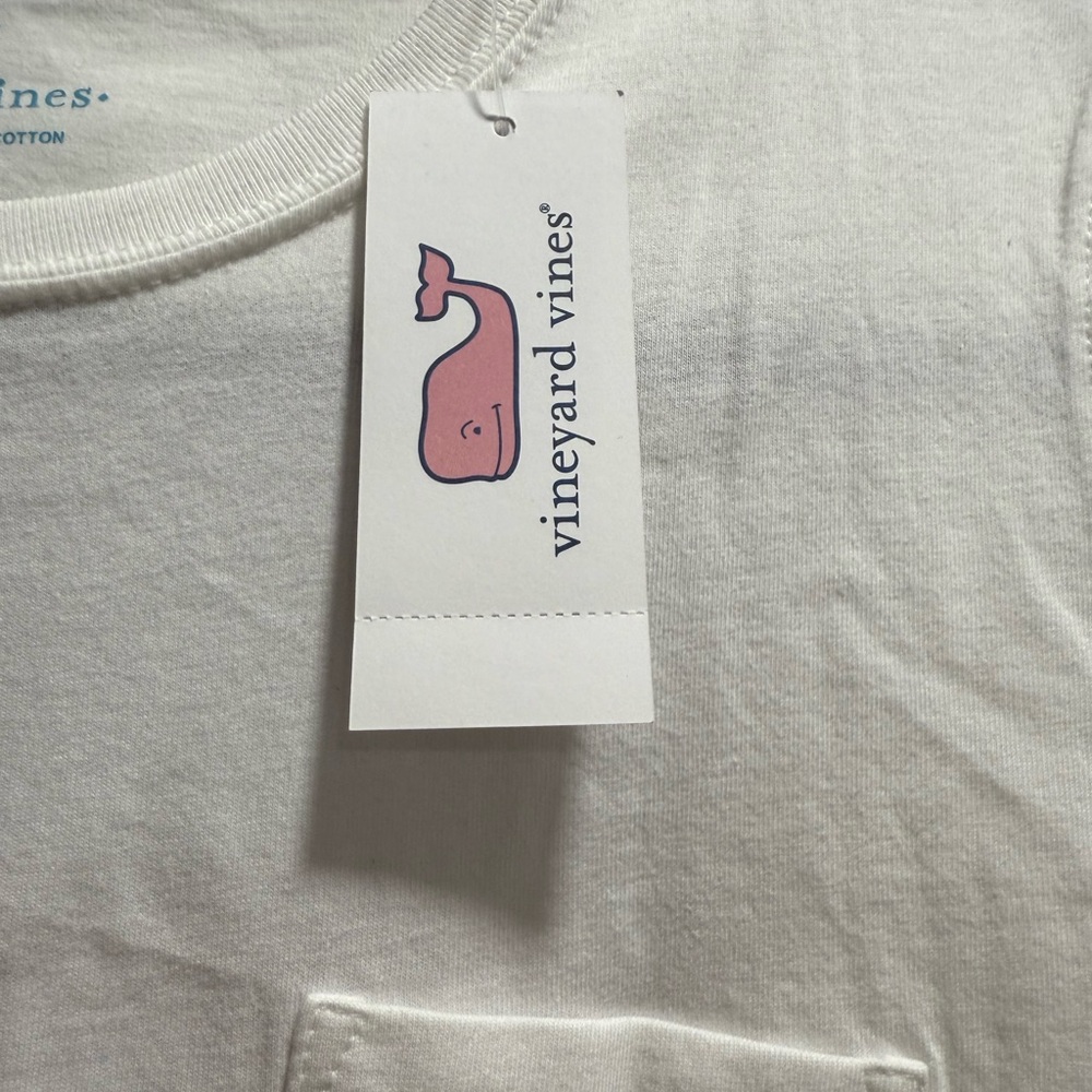 NWT Vineyard Vines Women's USA Flag Whale Short-Sleeve Pocket Tee - Picture 6 of 8